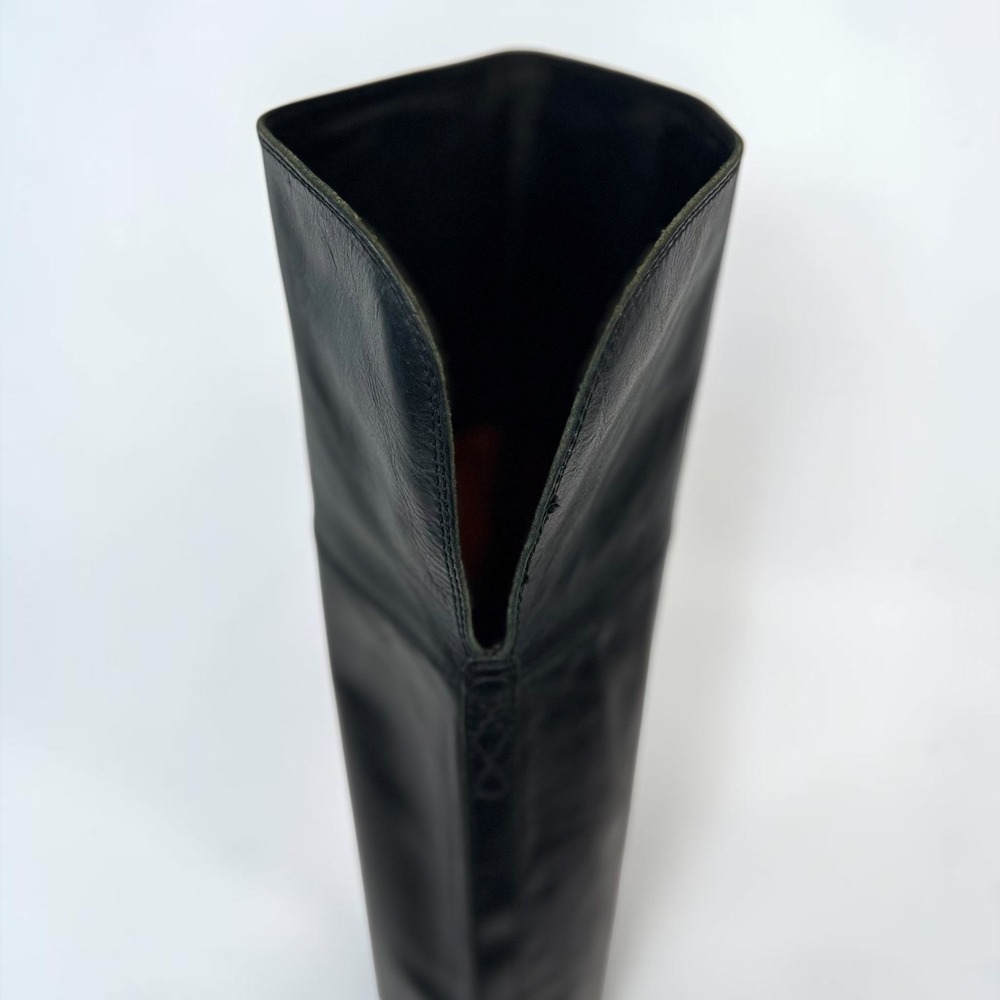 Frye Clara OTK Over The Knee Black Leather Boots Womens 8.5M - Picture 10 of 14
